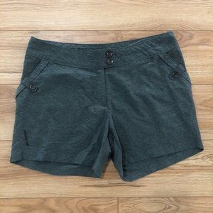 Merrell Opti-Wick Upf 50+ Hiking Shorts Women's 10 Gray Button Logo Short EUC